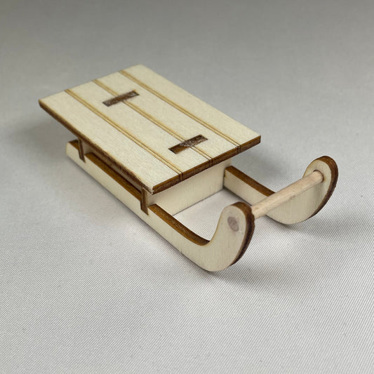 Winter Sledge Ornament - Handmade Ornament by Curious Rabbit ®