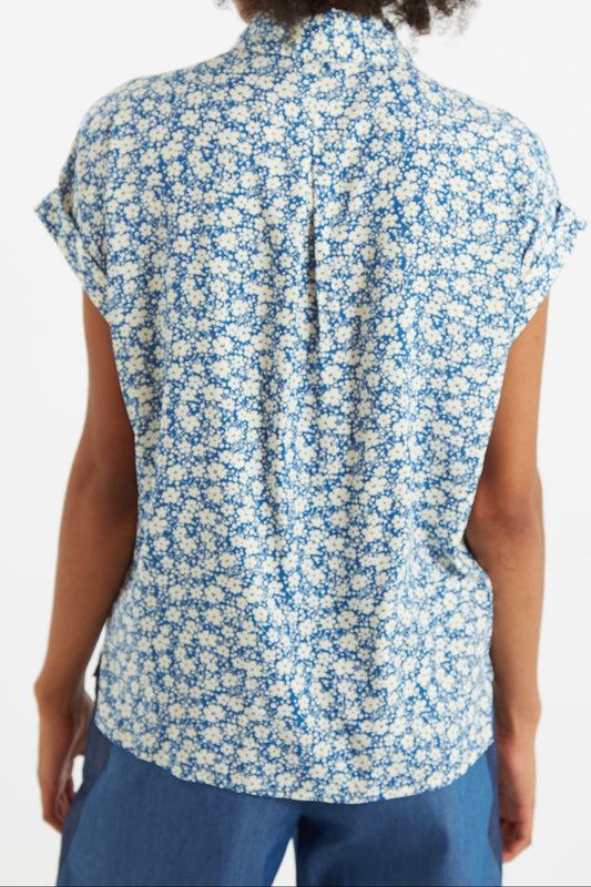 Abinaya Periwinkle Short Sleeved Shirt