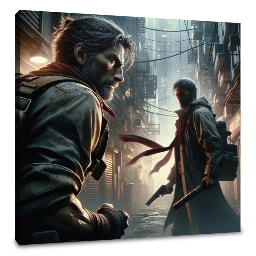 Alleyway Confrontation Canvas