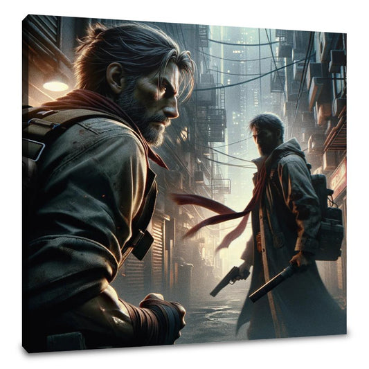 Alleyway Confrontation Canvas