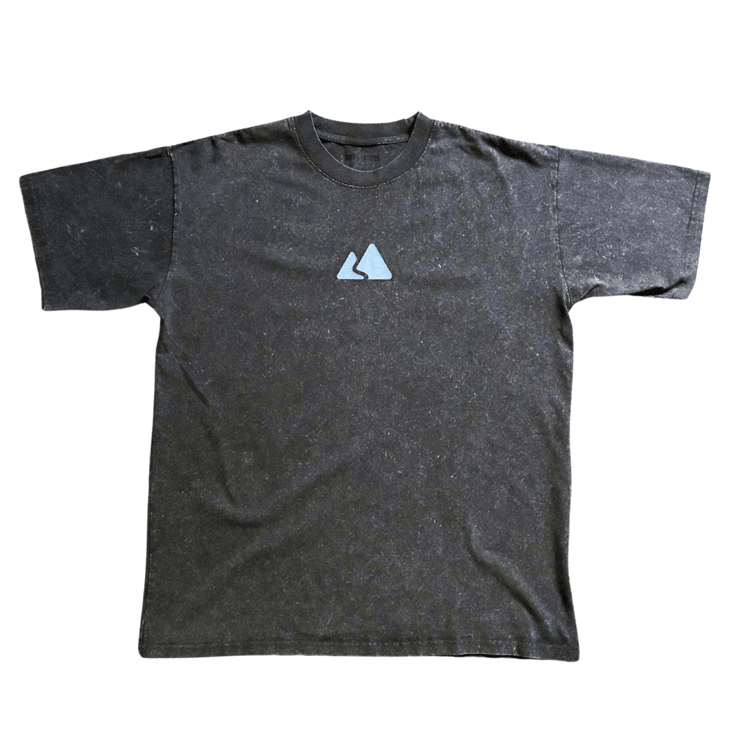 Washed Grey Cotton Drop Shoulder Tee - Oversized Unisex