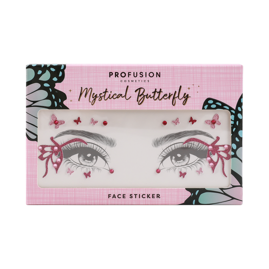 Mystical Butterfly Face Stickers