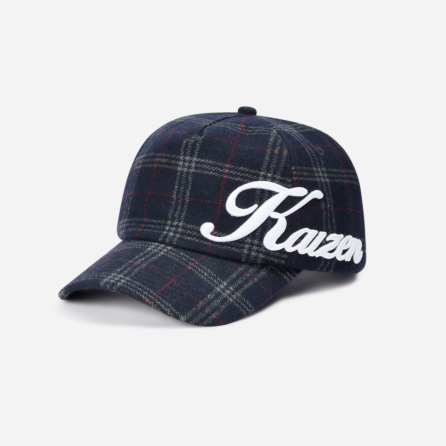 PLAID SIDE SCRIPT HAT