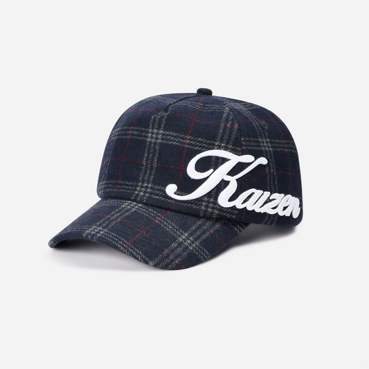 PLAID SCRIPT HAT