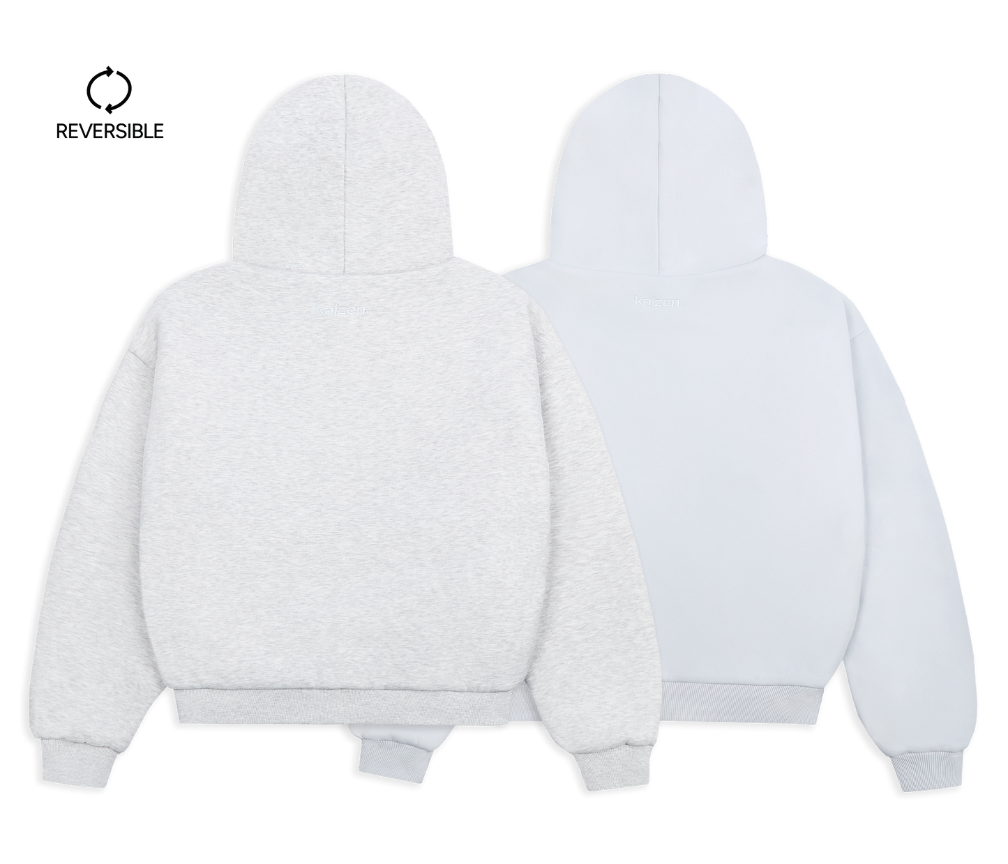 GREY/STONE REVERSIBLE ZIP HOODIE - 3RD ANNIVERSARY