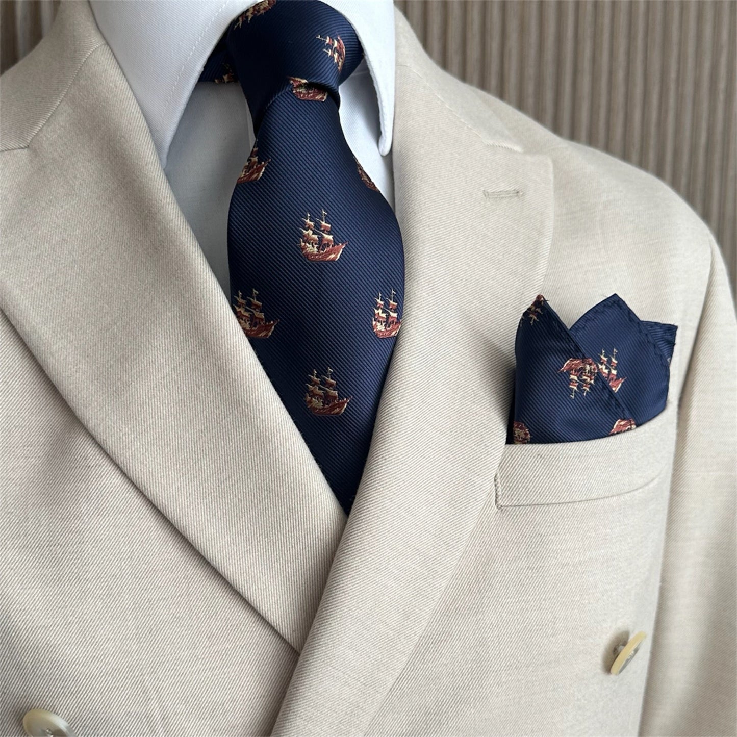 Nautical Sailing Ship Pocket Square