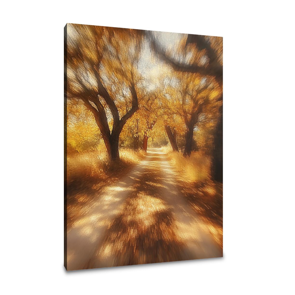 Golden Autumn Whirl Canvas