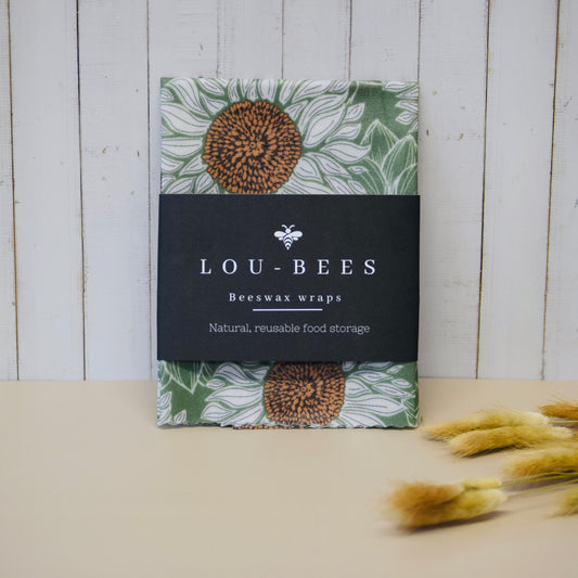 Sunflower Beeswax Wrap 12" - Handmade in the UK | Eco-Friendly Food Storage