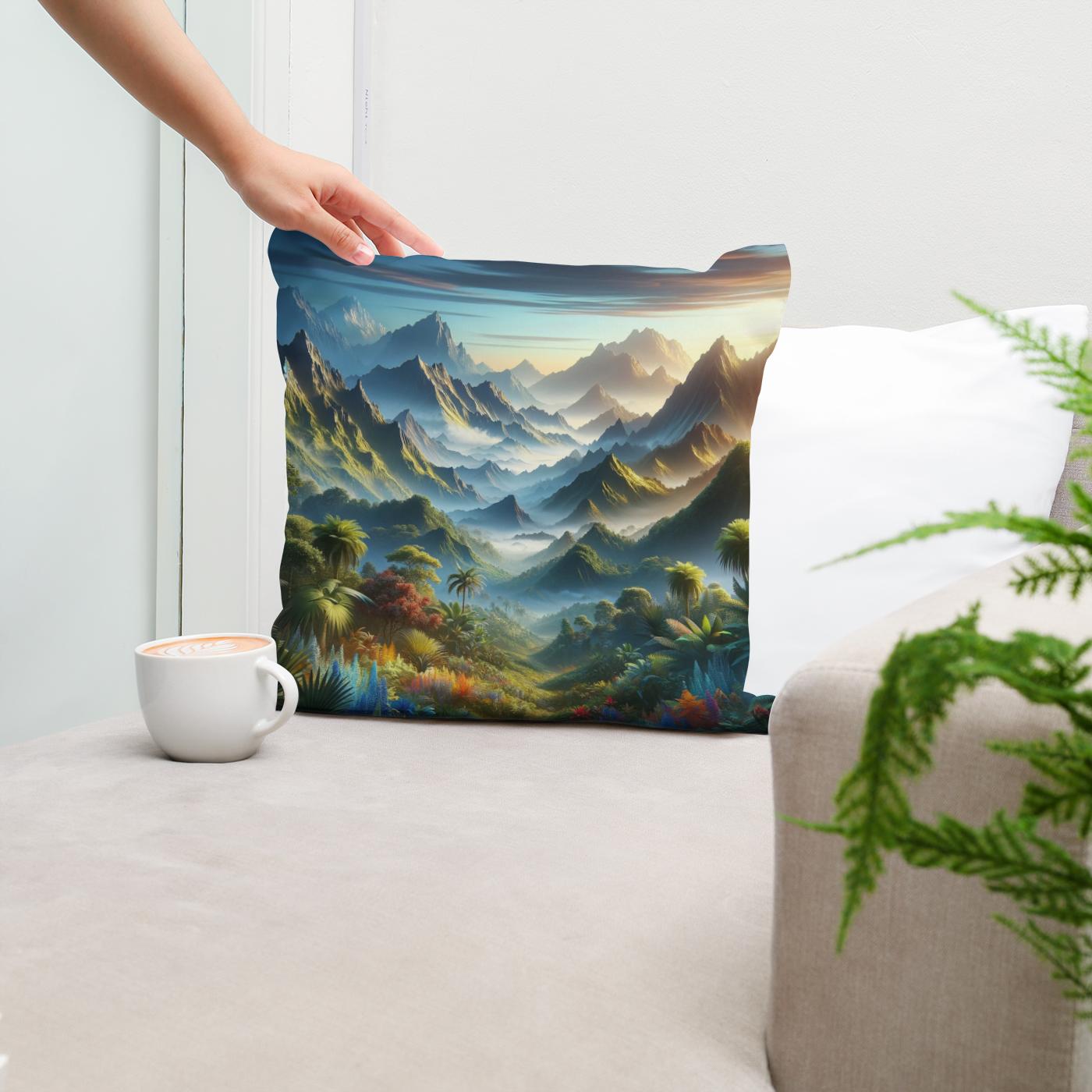 Mountain Tropics Symphony Cotton Cushion
