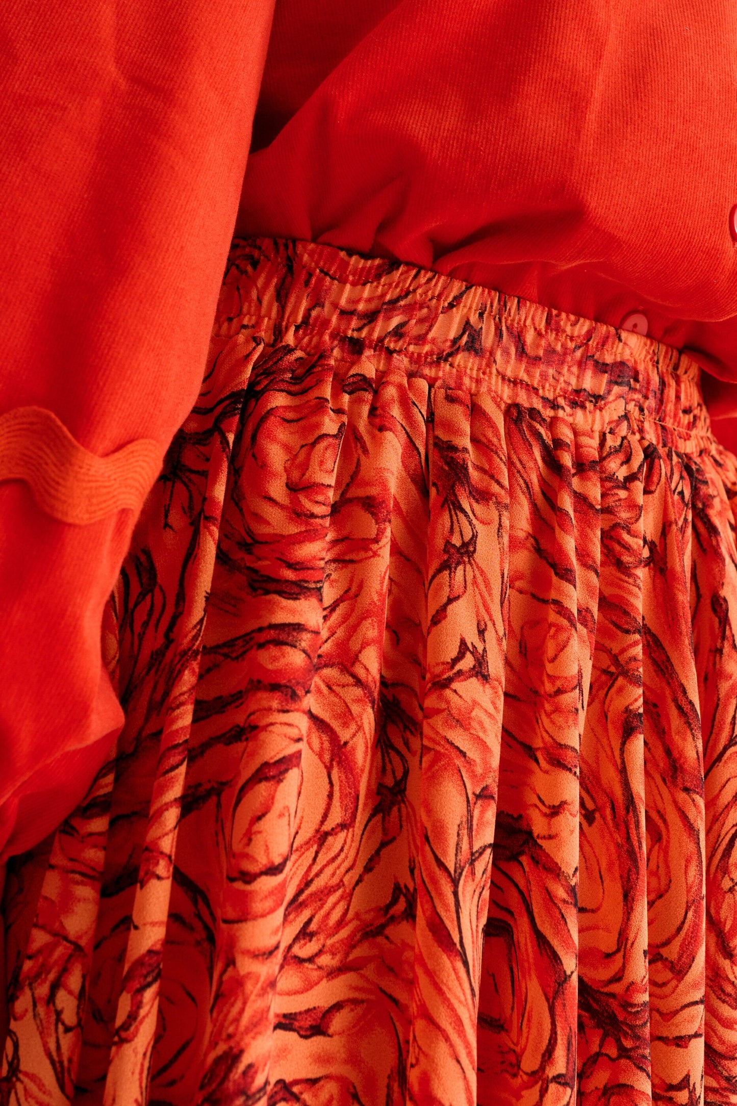 Agatha Rosechild Full Circle Midi Skirt – Apricot