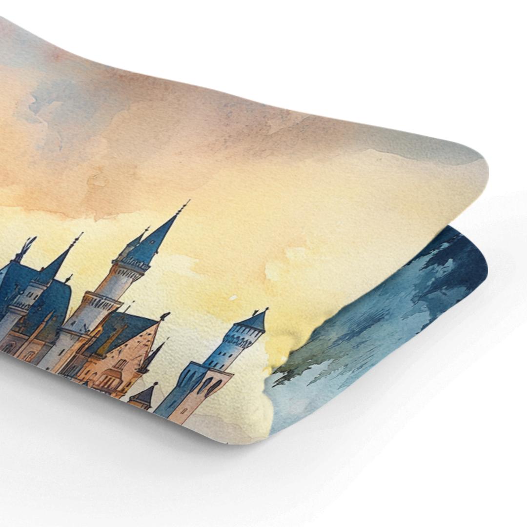 Enigmatic Sunset Castle Blanket
