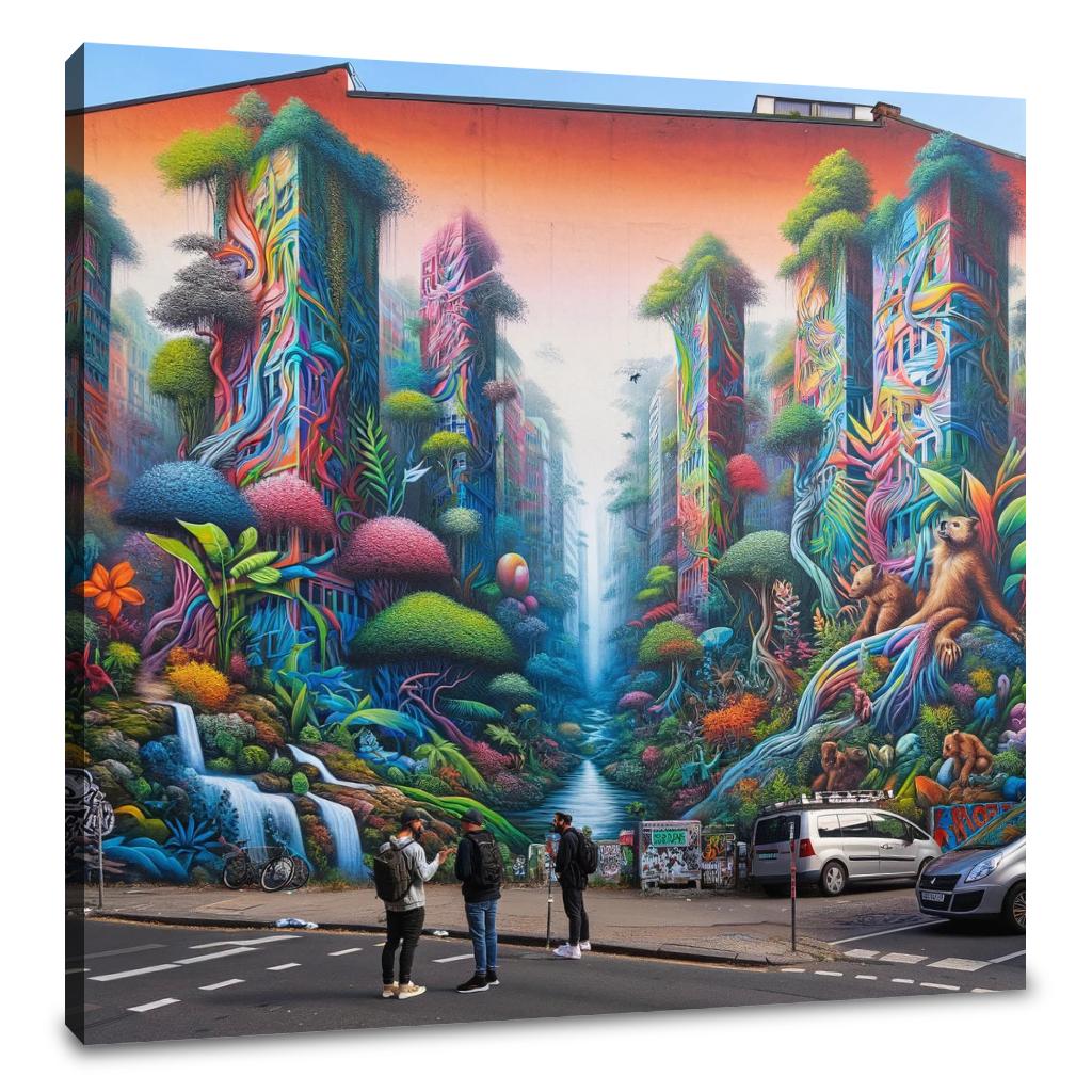 Jungle Mural Dialogue Canvas