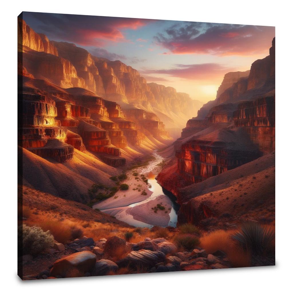 Golden Canyon Majesty Canvas