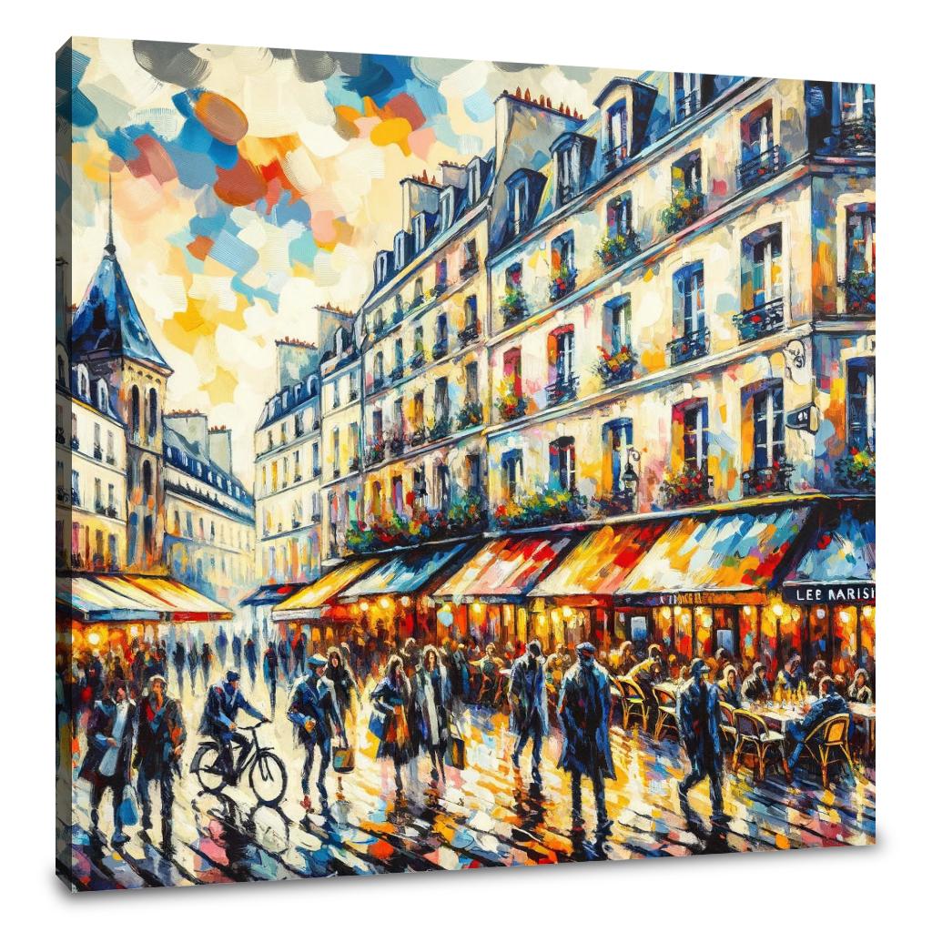 Vibrancy of Paris Le Marais Canvas