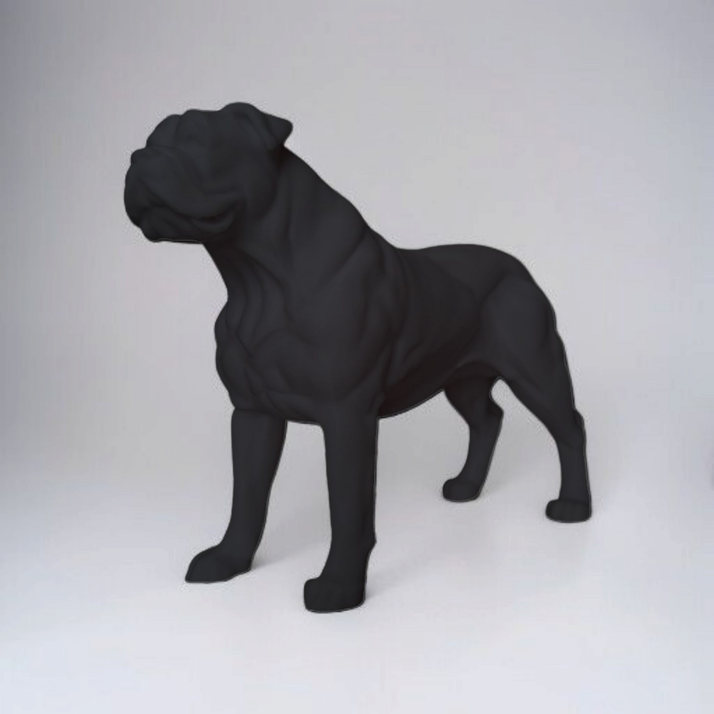 Sculpture #15 | Realistic American Bulldog Statue | 3D-Printed Dog Sculpture