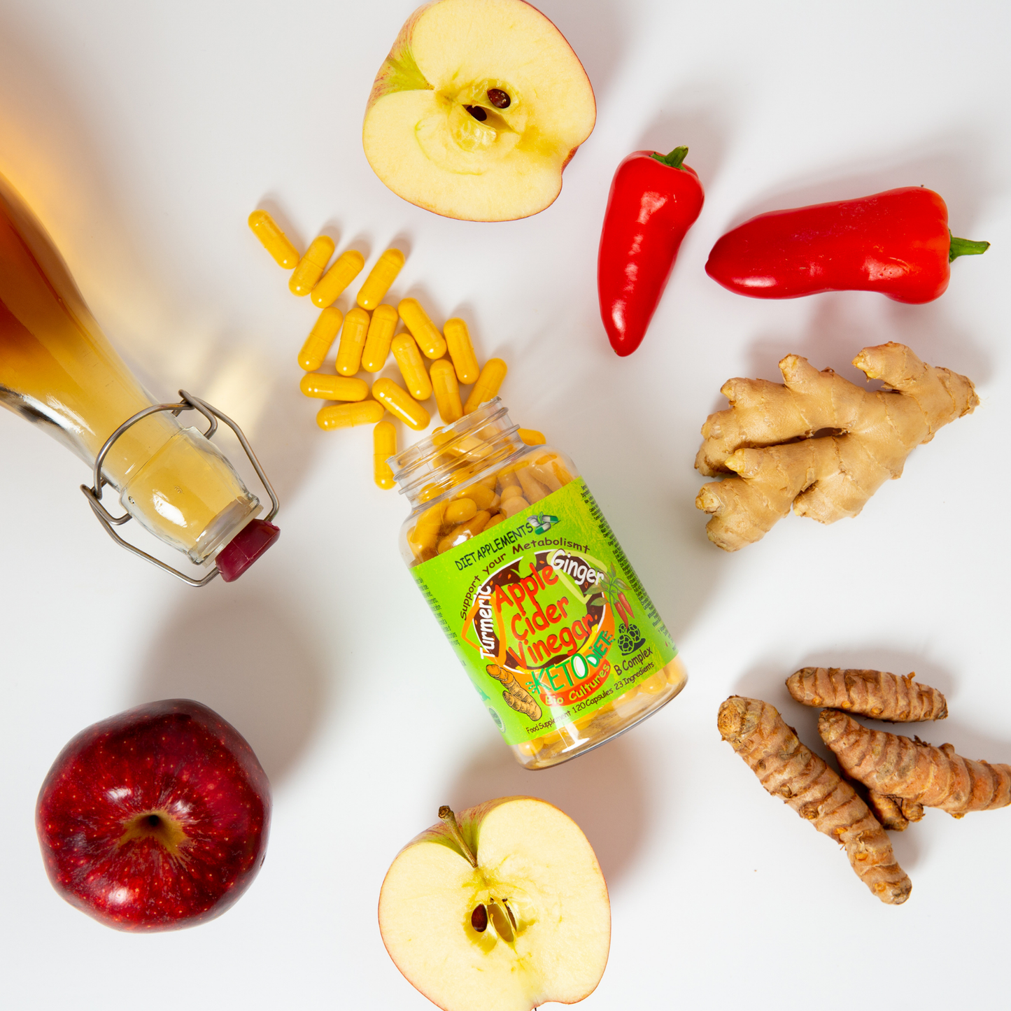 Raw Unfiltered Apple Cider Vinegar with the Mother, Vitamins & Minerals Complex