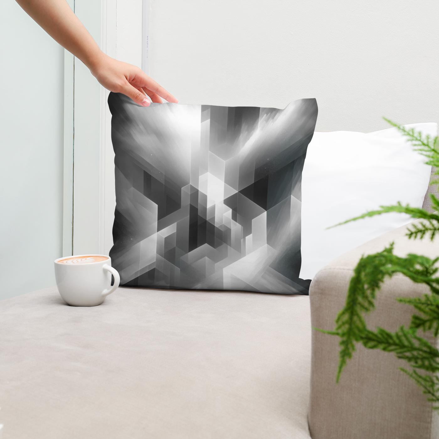 Monochrome Mystique Cotton Cushion