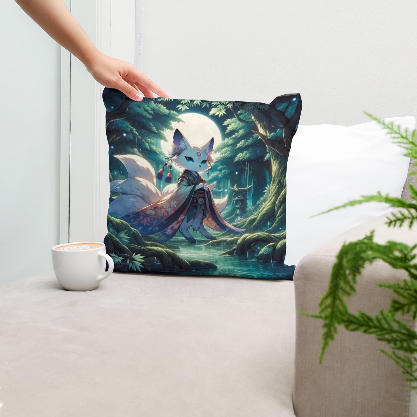 Mystical Moonlight Cotton Cushion