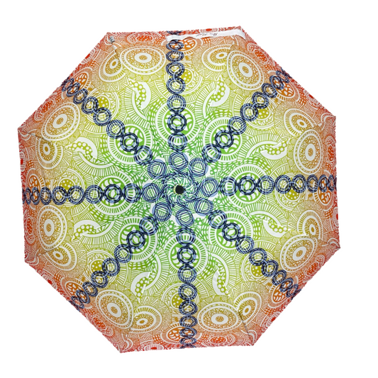 Annie Phillips Circles Folding Umbrella Ombre