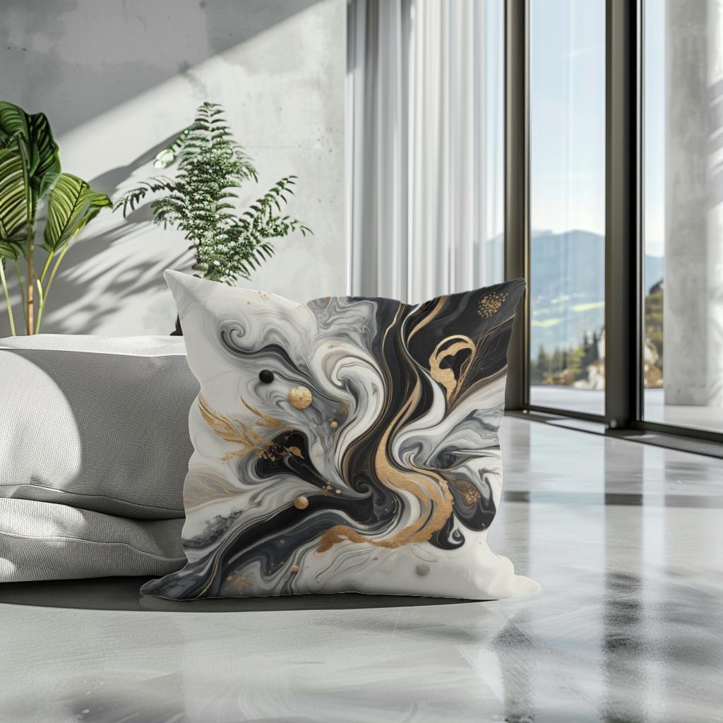 Marble Glamour Cotton Cushion