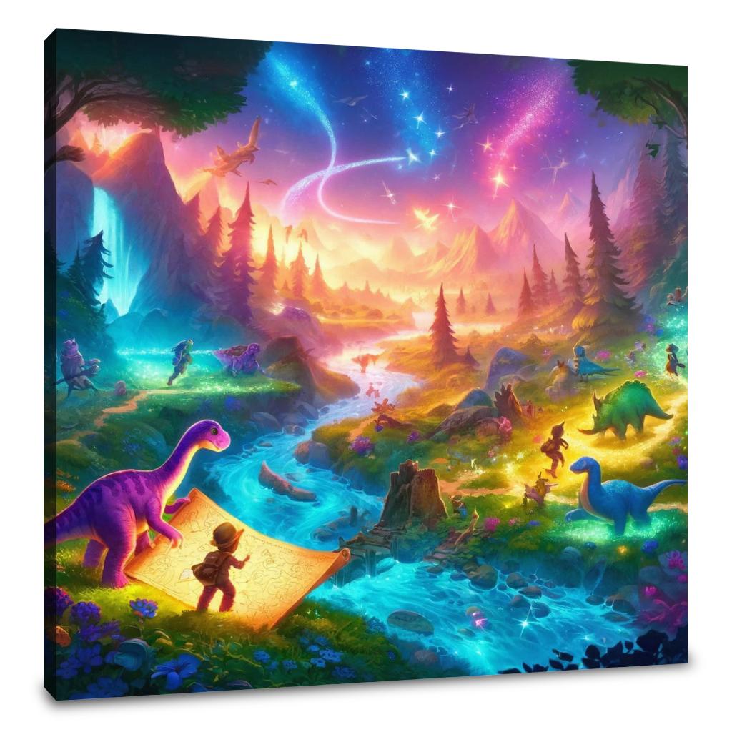 Dinosaur Adventure Quest Canvas