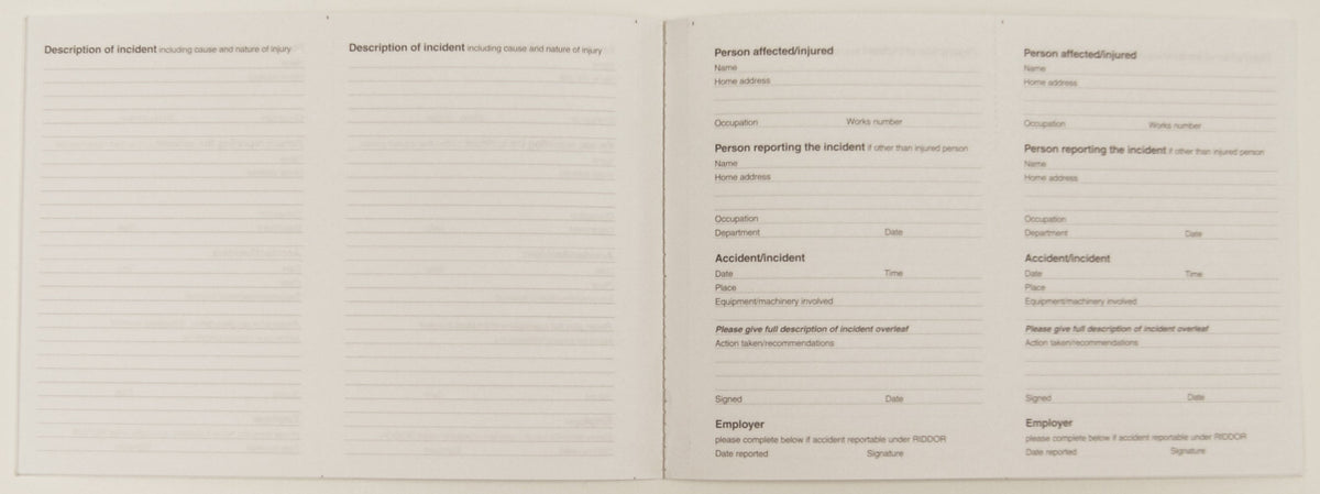 Accident Report Book  - Green (ARB2)