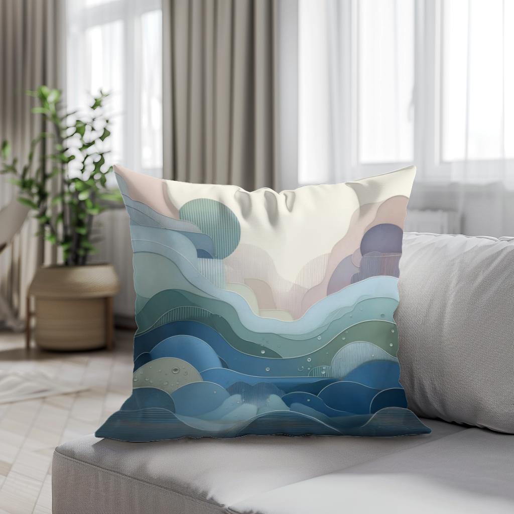 Tranquil Depths Cotton Cushion