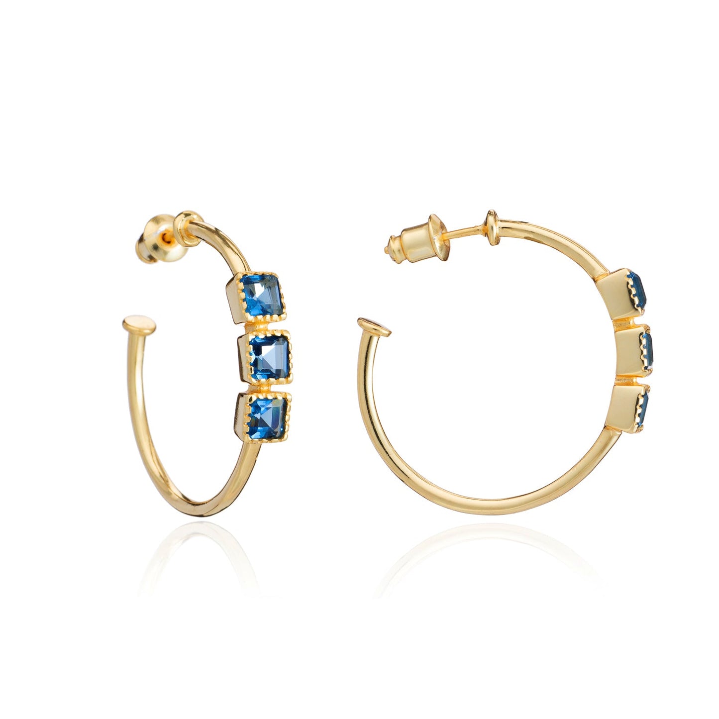 Athena Mosaic Hoops Iolite