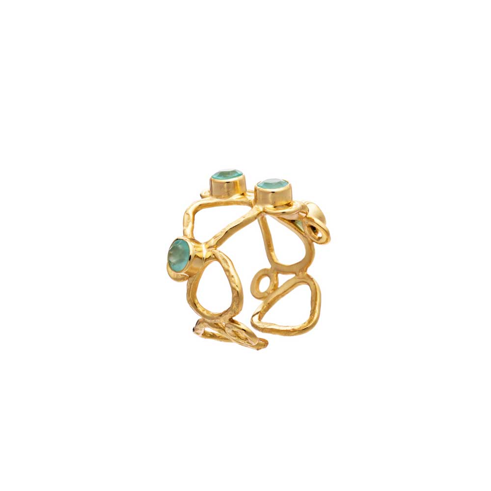 Thalia Adjustable Gemstone Ring: Pariba Onyx