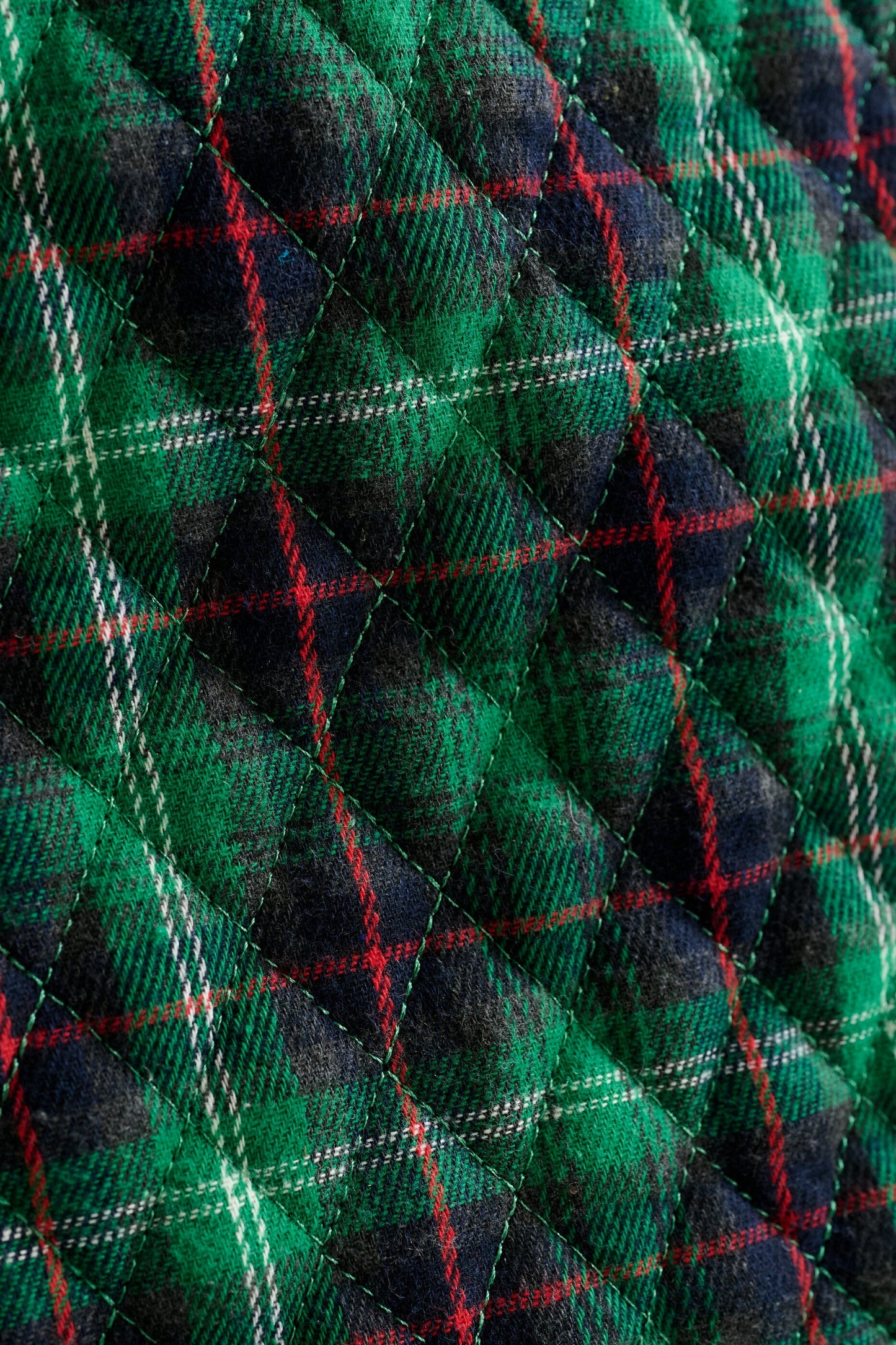 Aubin Winter Check Quilted Mini Skirt – Green