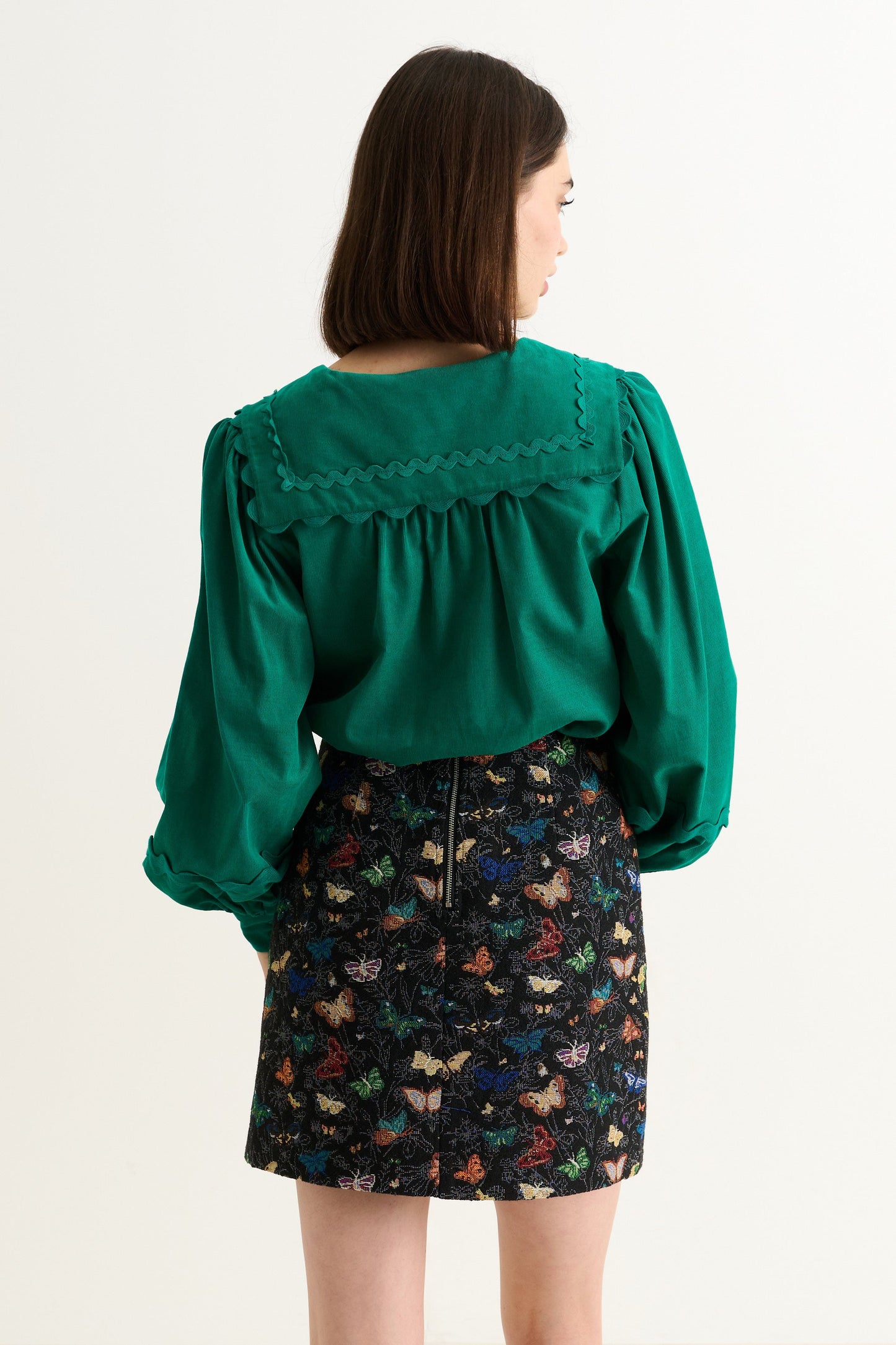 Aubin Butterfly Ball Jacquard Mini A-Line Skirt – Multicoloured