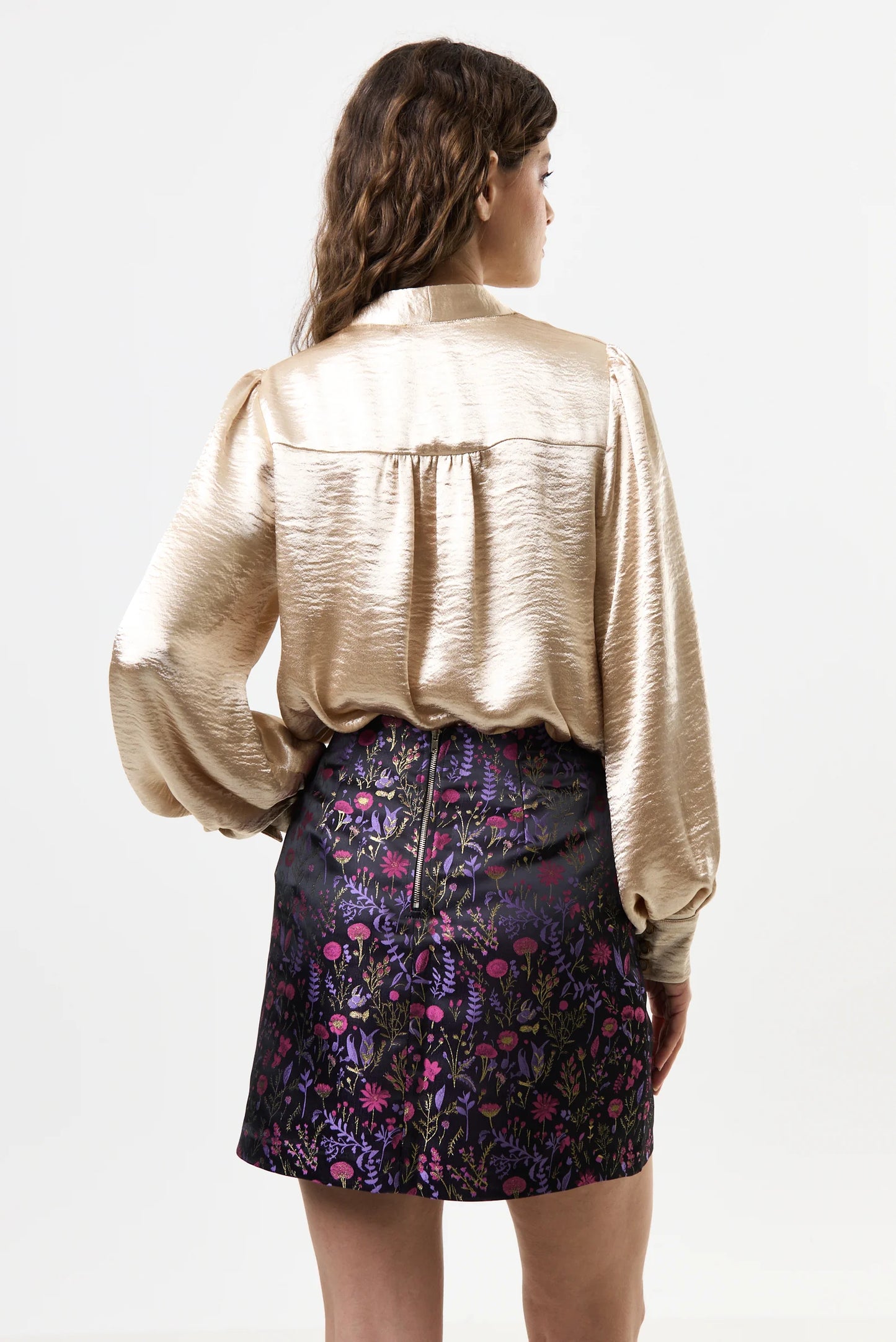 Aubin Magic Forest Jacquard Mini Skirt - Pink