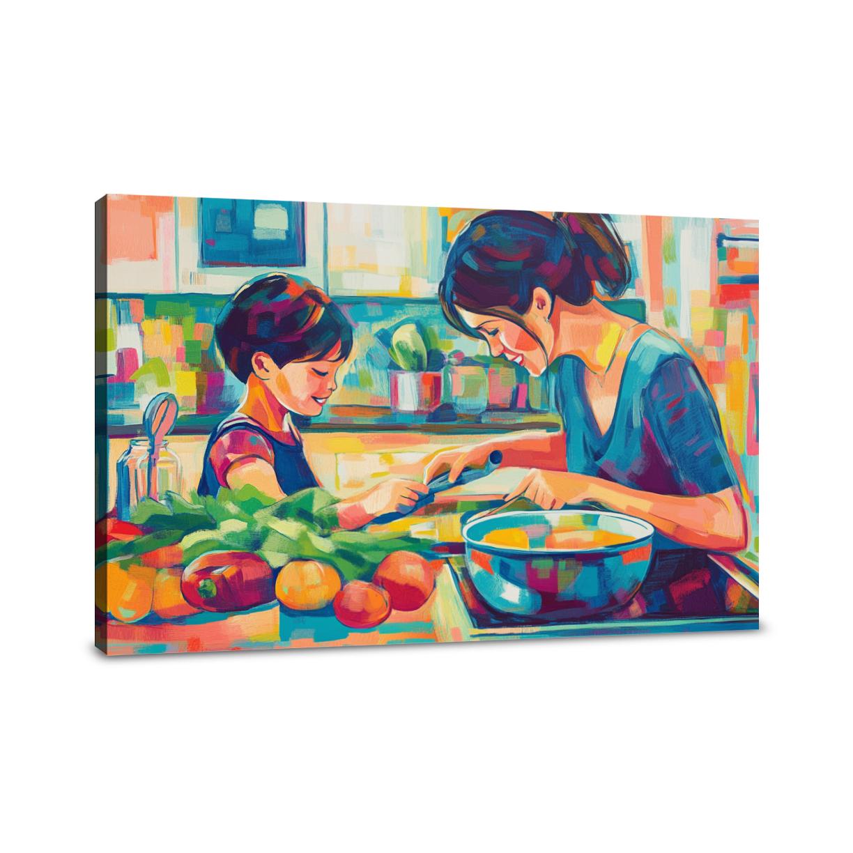 Cooking Together Canvas