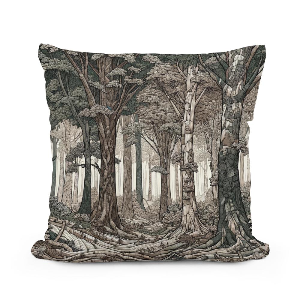 Enchanted Forest Whispers Cotton Cushion