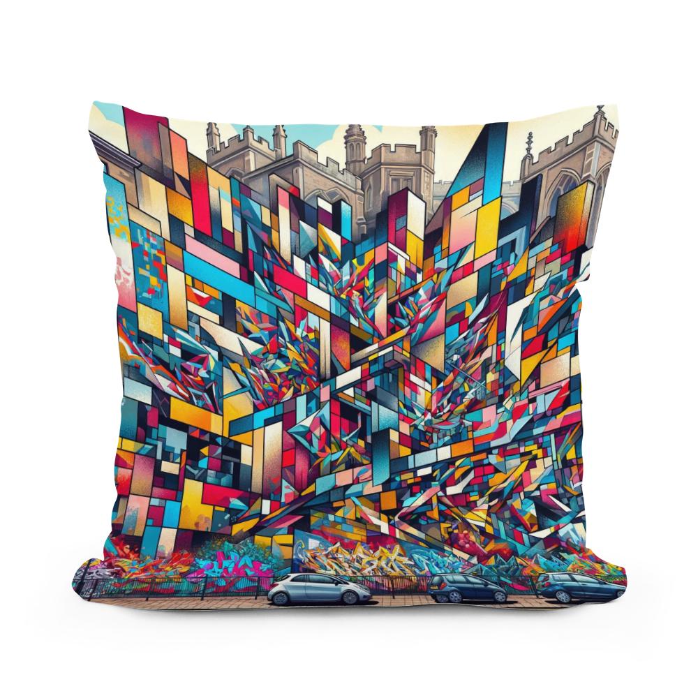 Bristol Cubist Streets Cotton Cushion