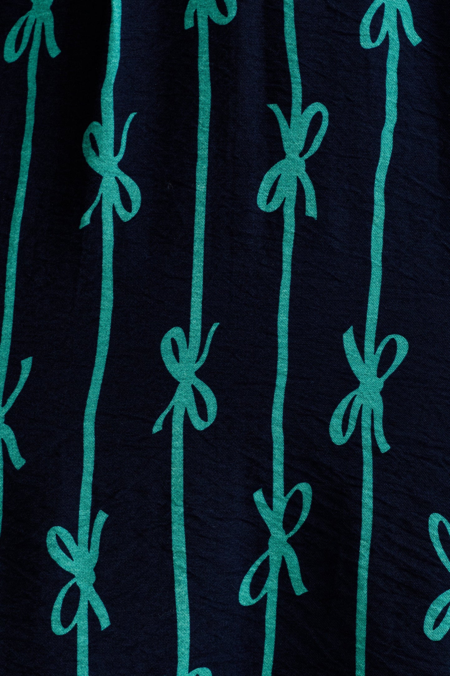 Martta Tie Up Lace Trimmed Collar Blouse - Navy