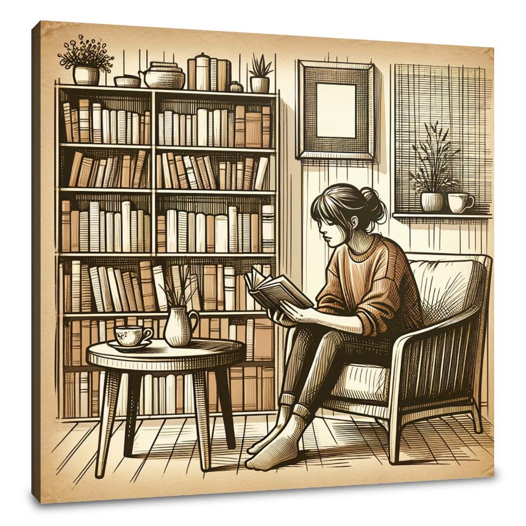Cozy Reading Nook Canvas