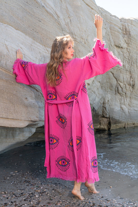NAYA Organic Cotton Kimono in Pink