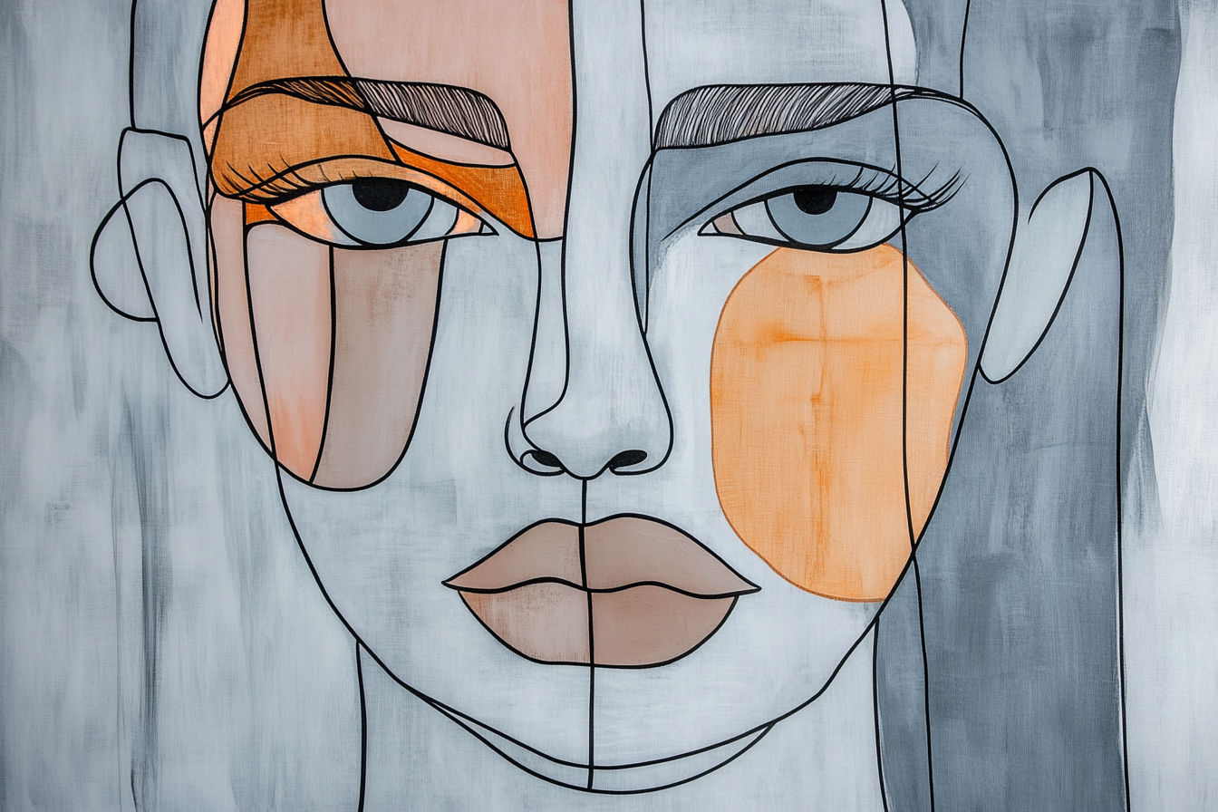 Abstract Face Harmony Canvas