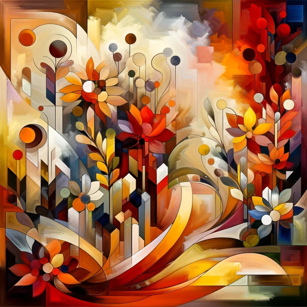 Abstract Garden Symphony Canvas