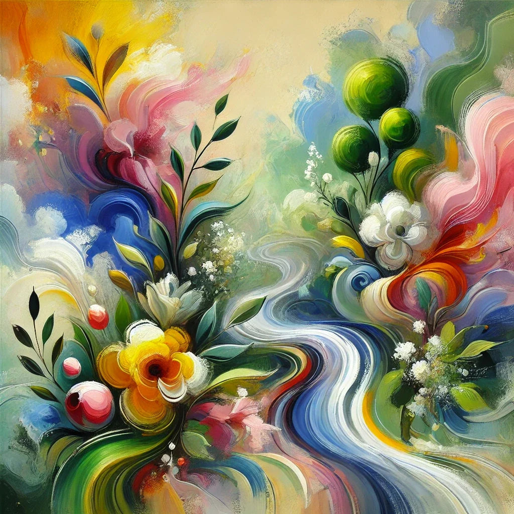 Abstract Spring Renewal Canvas