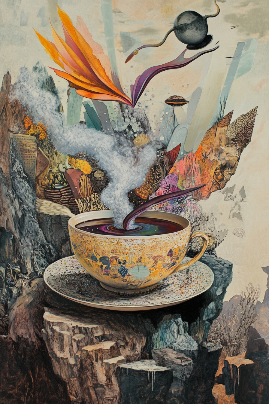 Absurd Teacup Dream Canvas