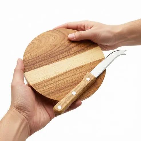 Acacia Cheese Set - Knife and Board