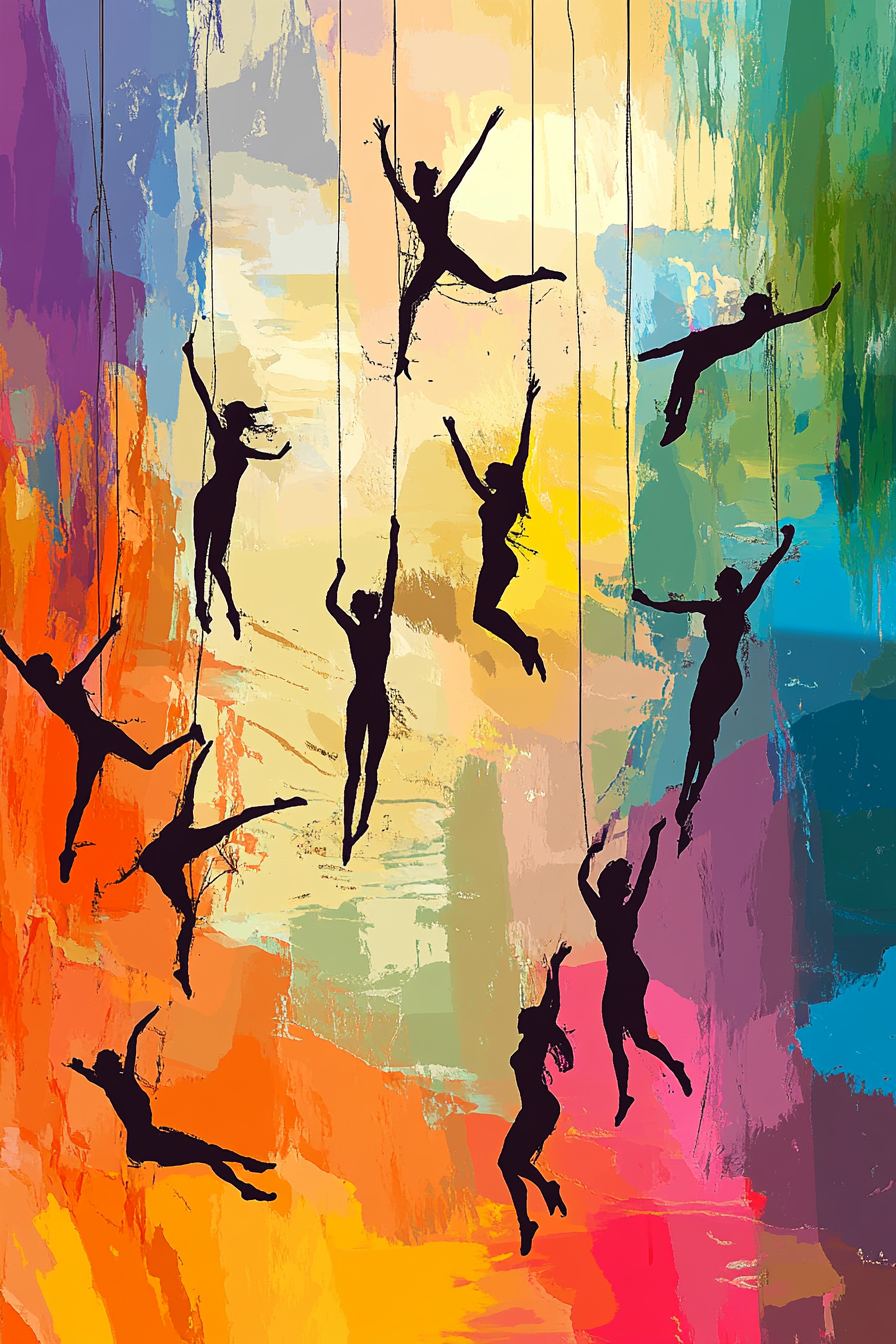 Acrobatics Vibrant Canvas