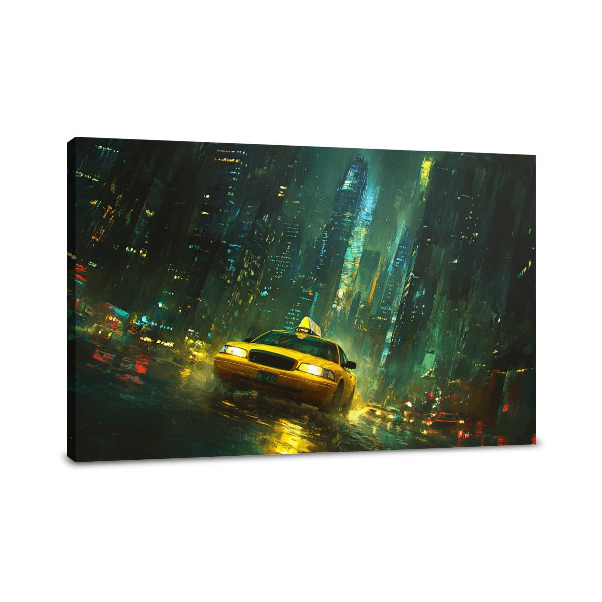 Starry Night Taxi Canvas