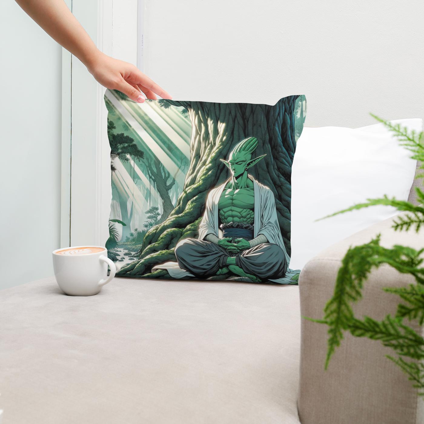 Verdant Wisdom Cotton Cushion