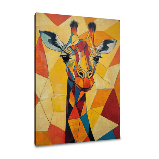Geometric Giraffe Canvas