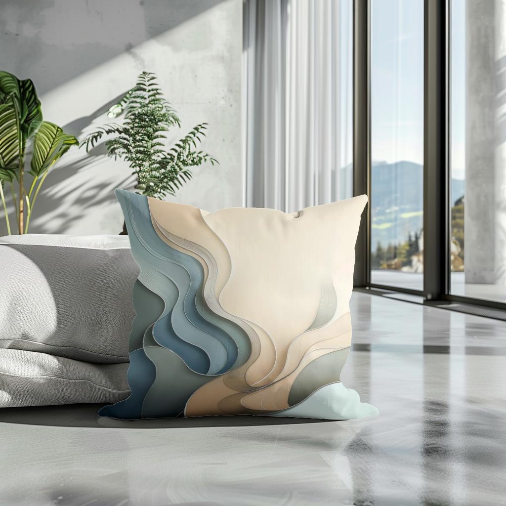 Serenity Shapes Cotton Cushion