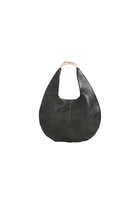 Black Oval Shoulder Bag