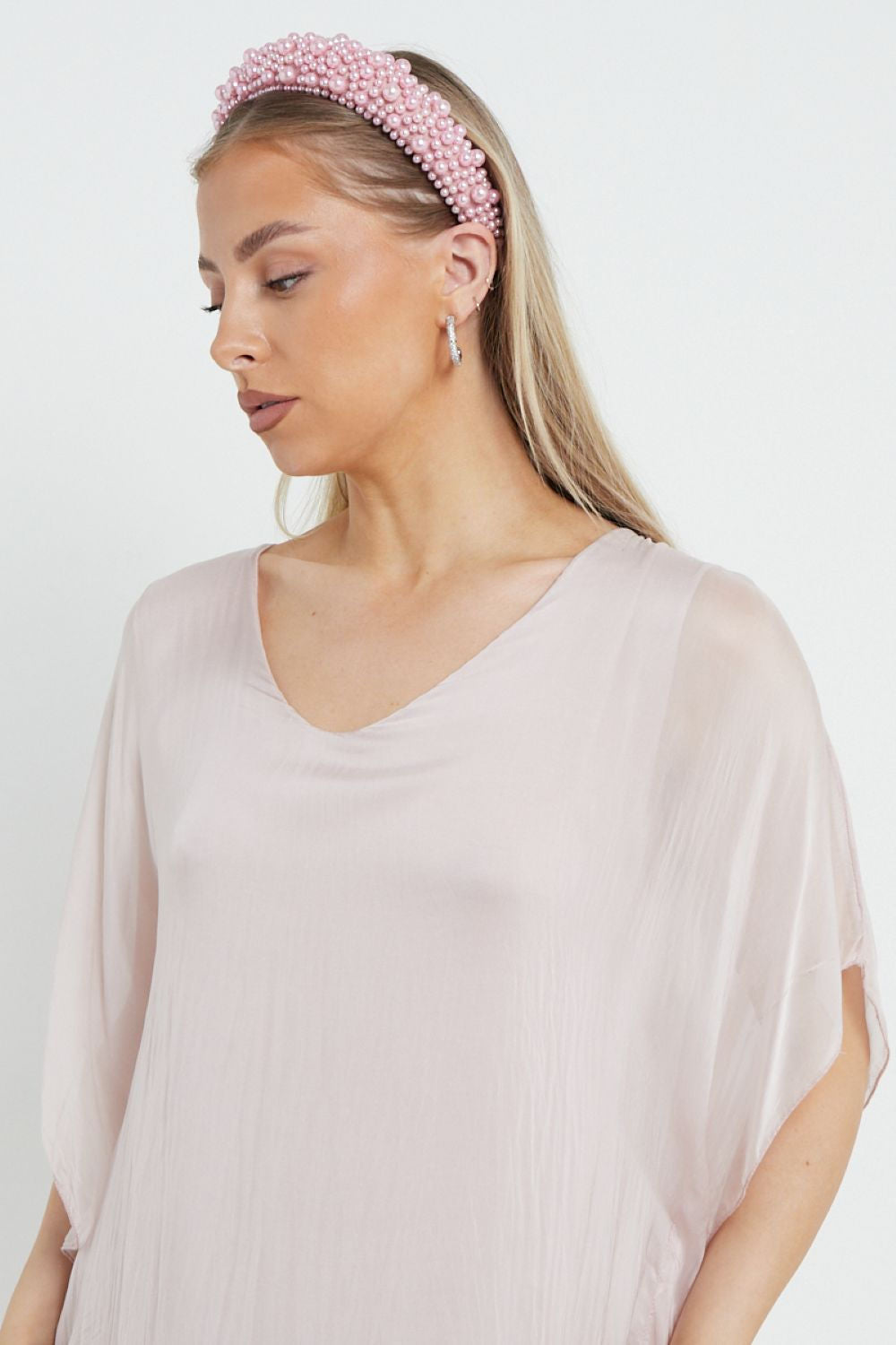 Baby Pink Statement Pearl Headband